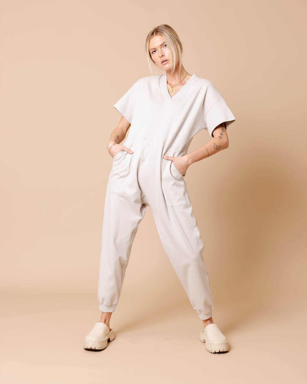 Sienna V-Neck Short Sleeve Jumpsuit M-3XL